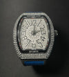 Orologio Elegante con Cristalli – Stile Hip Hop, Movimento al Quarzo "BLUE"