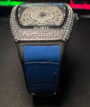 Orologio Elegante con Cristalli – Stile Hip Hop, Movimento al Quarzo "BLUE"