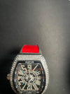 Orologio Elegante con Cristalli – Stile Hip Hop, Movimento al Quarzo "RED"
