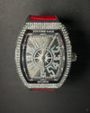 Orologio Elegante con Cristalli – Stile Hip Hop, Movimento al Quarzo "RED"